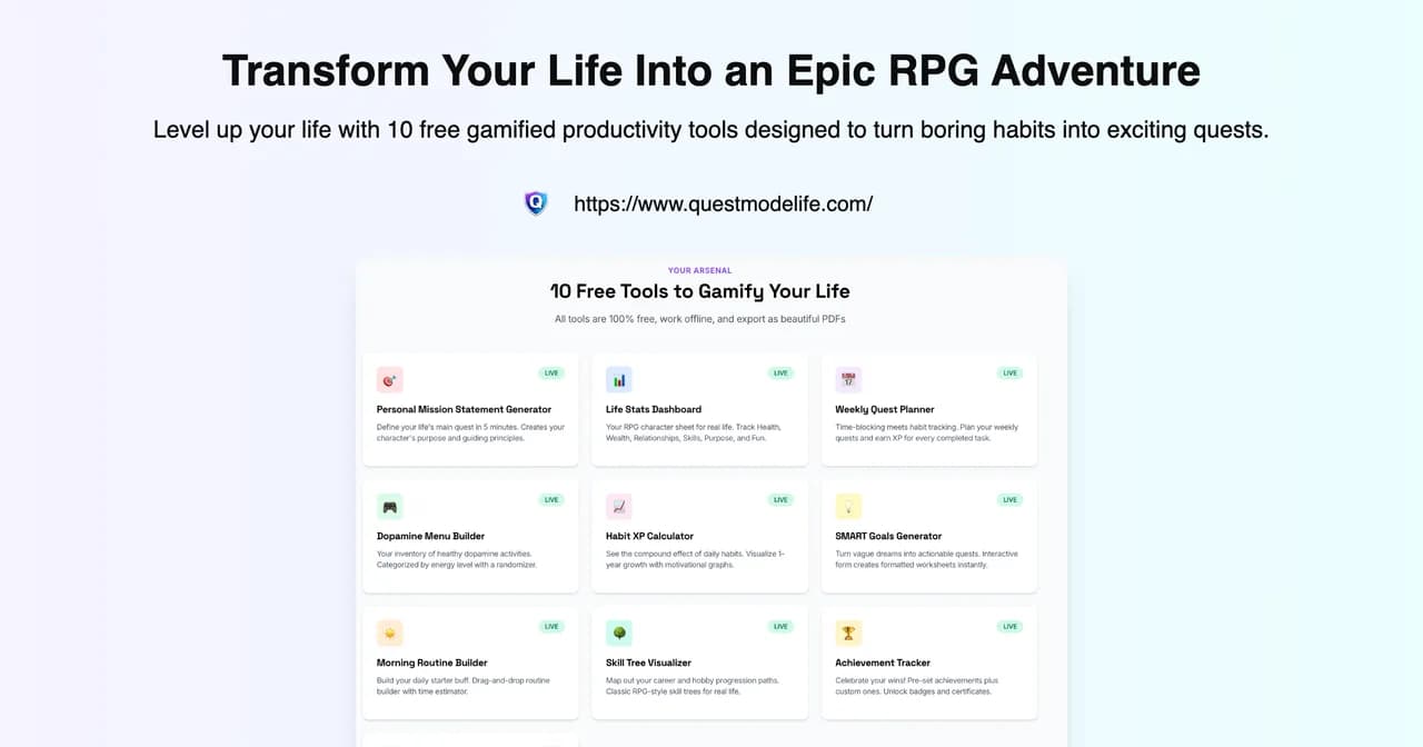 QuestModeLife Screenshot