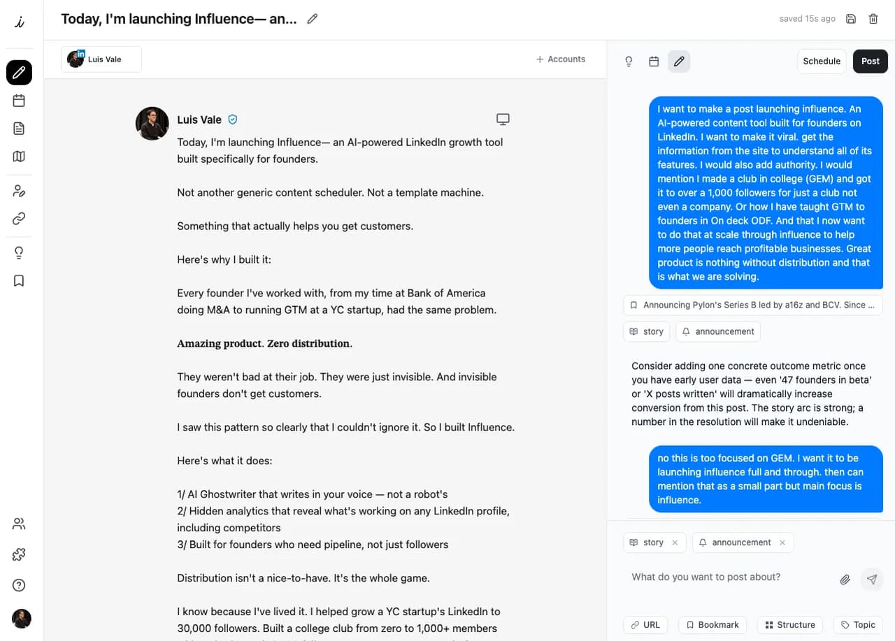 Influence Screenshot