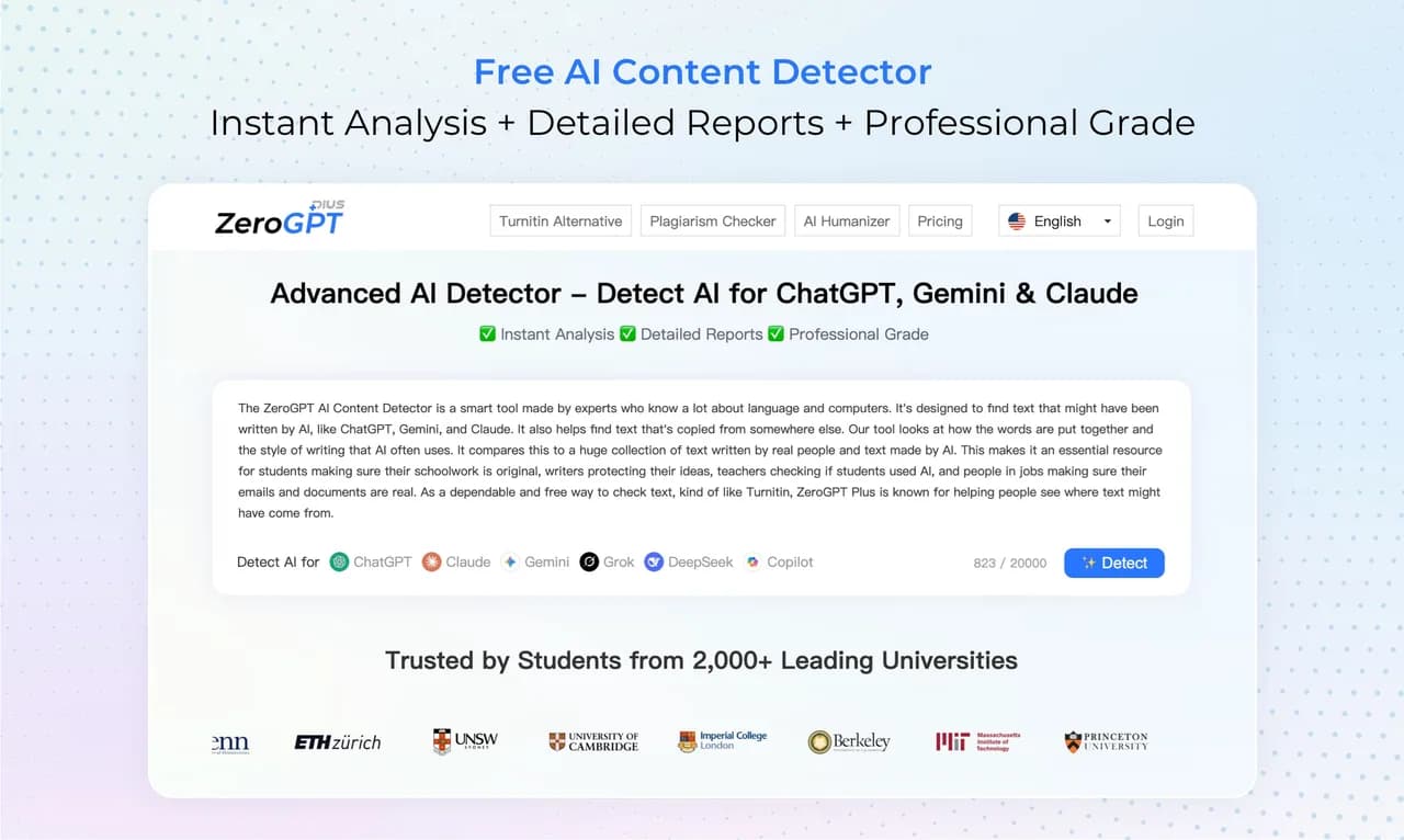ZeroGPT Plus Screenshot