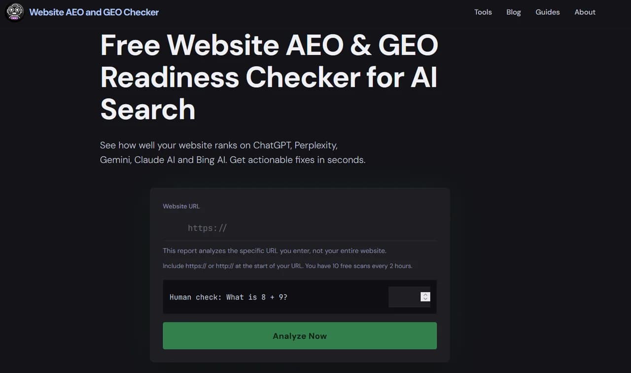 WEBSITE AEO AND GEO CHECKER