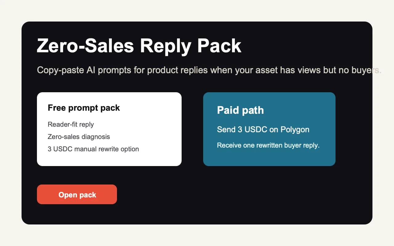 Zero-Sales Reply Pack Screenshot