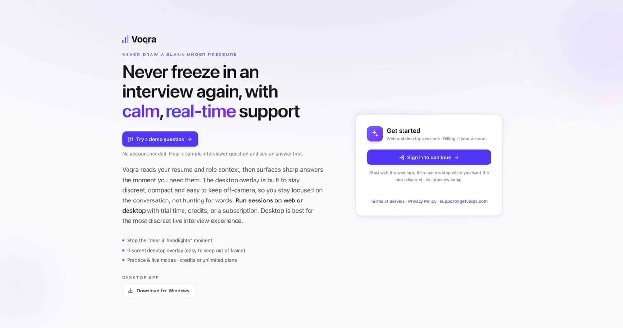 Voqra Screenshot