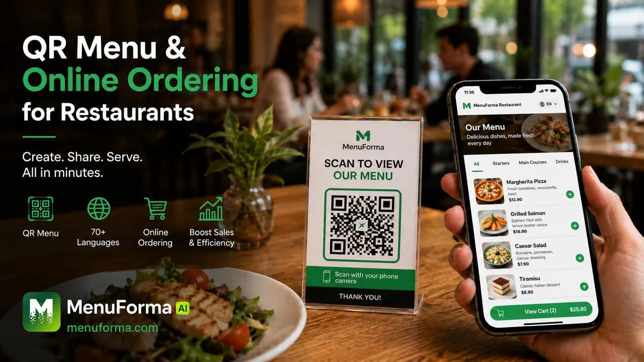 MenuForma – QR Menu & Online Ordering
