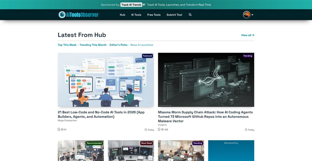 AiToolsObserver Screenshot