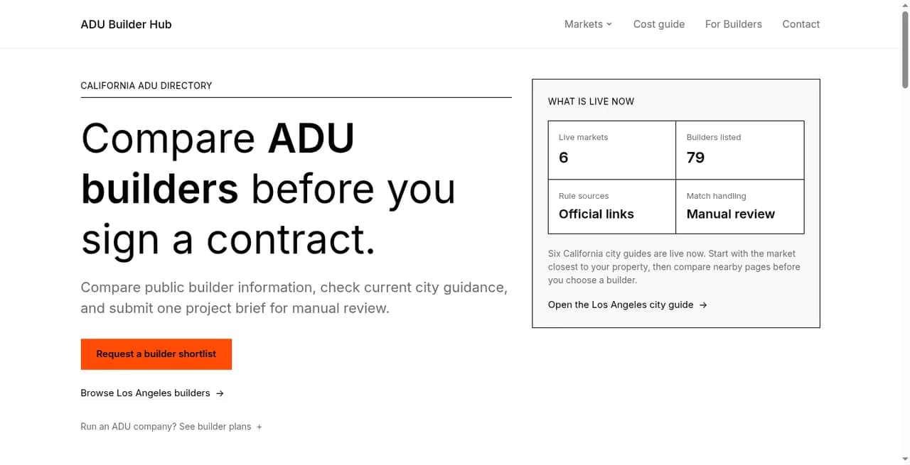 ADU Builder Hub