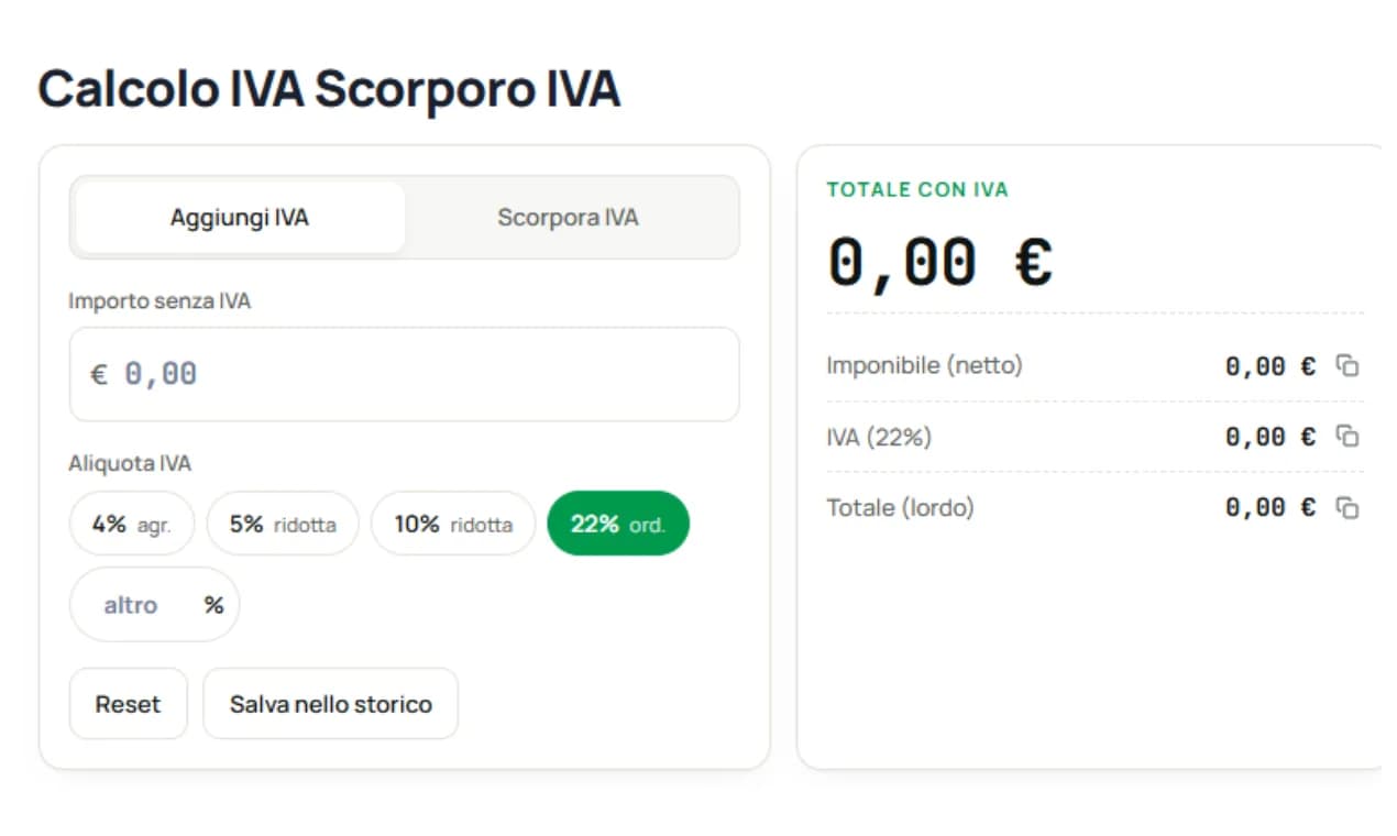 The Calcolo IVA