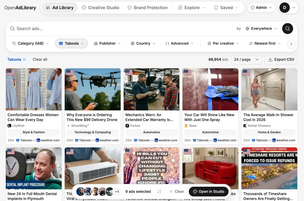 OpenAdLibrary Screenshot