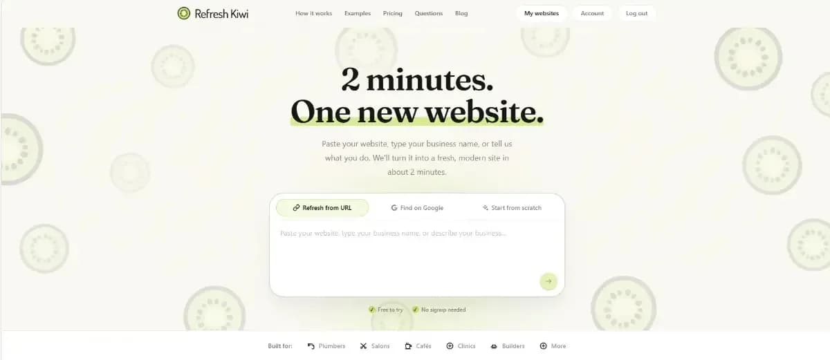 Refresh Kiwi Screenshot