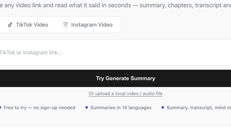 SummarizeVideoToText