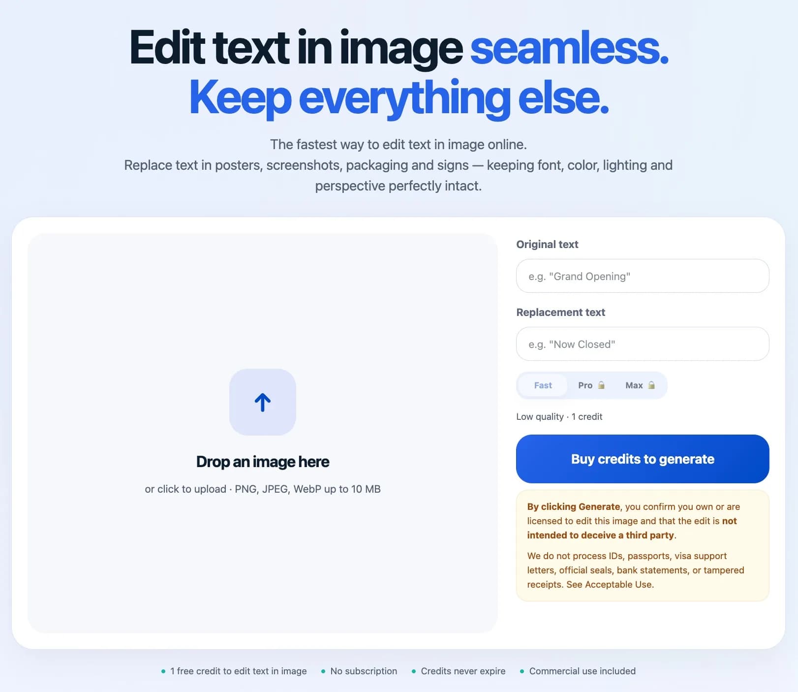 Edit Text Image