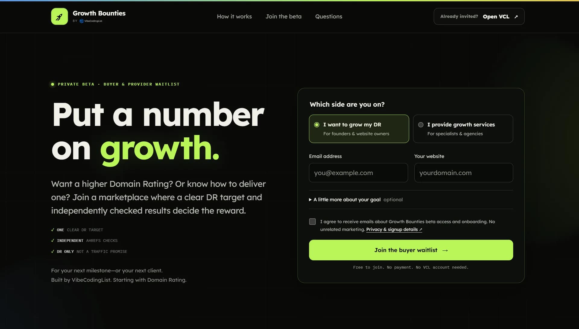Growth Bounties Screenshot