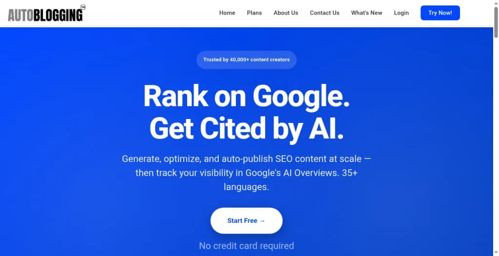 Autoblogging.ai Screenshot
