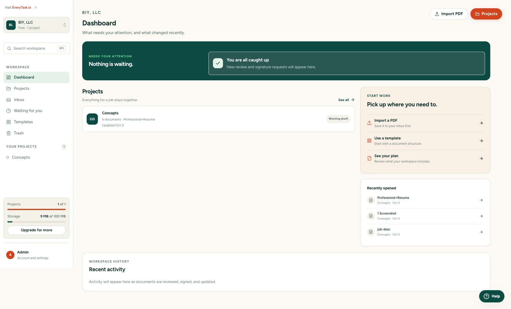 EveryTask Screenshot