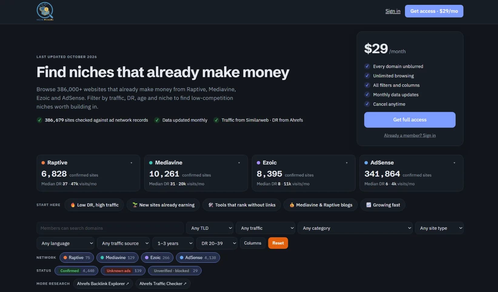 Niche Pickers Screenshot