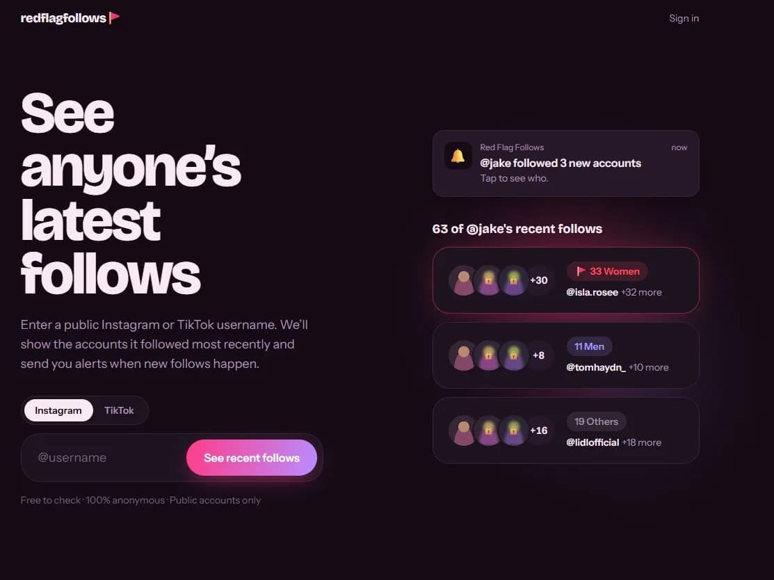 Red Flag Follows Screenshot
