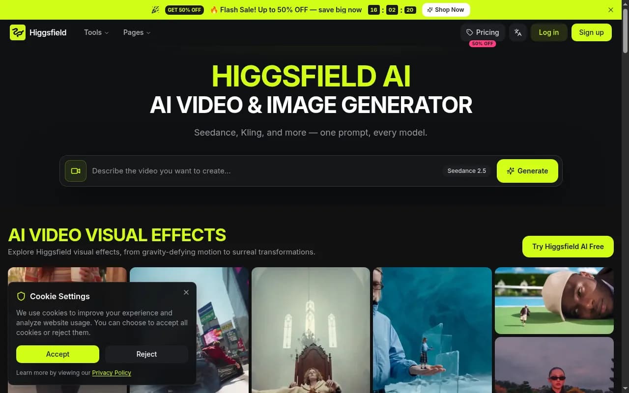 Higgsfield AI Screenshot