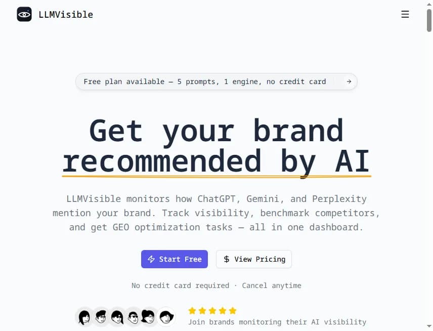 LLMVisible Screenshot
