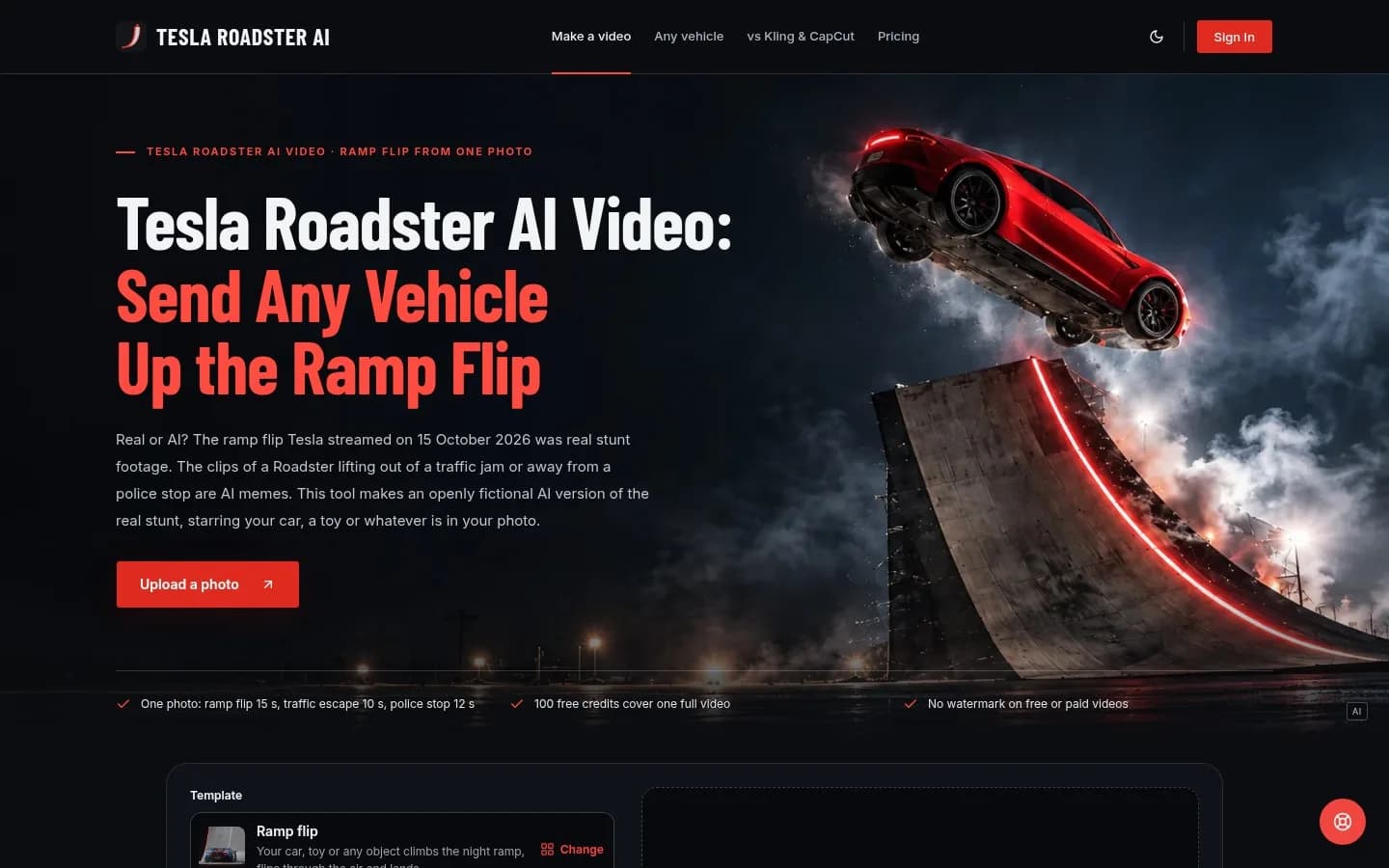 Tesla Roadster AI Screenshot