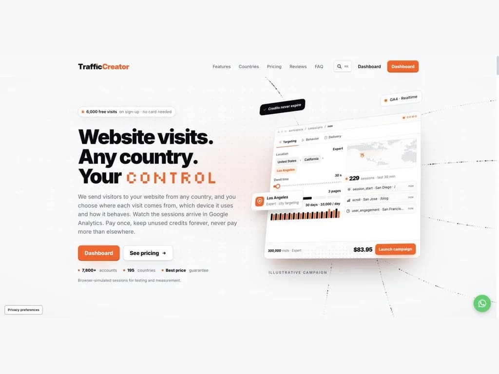 Traffic Creator Screenshot