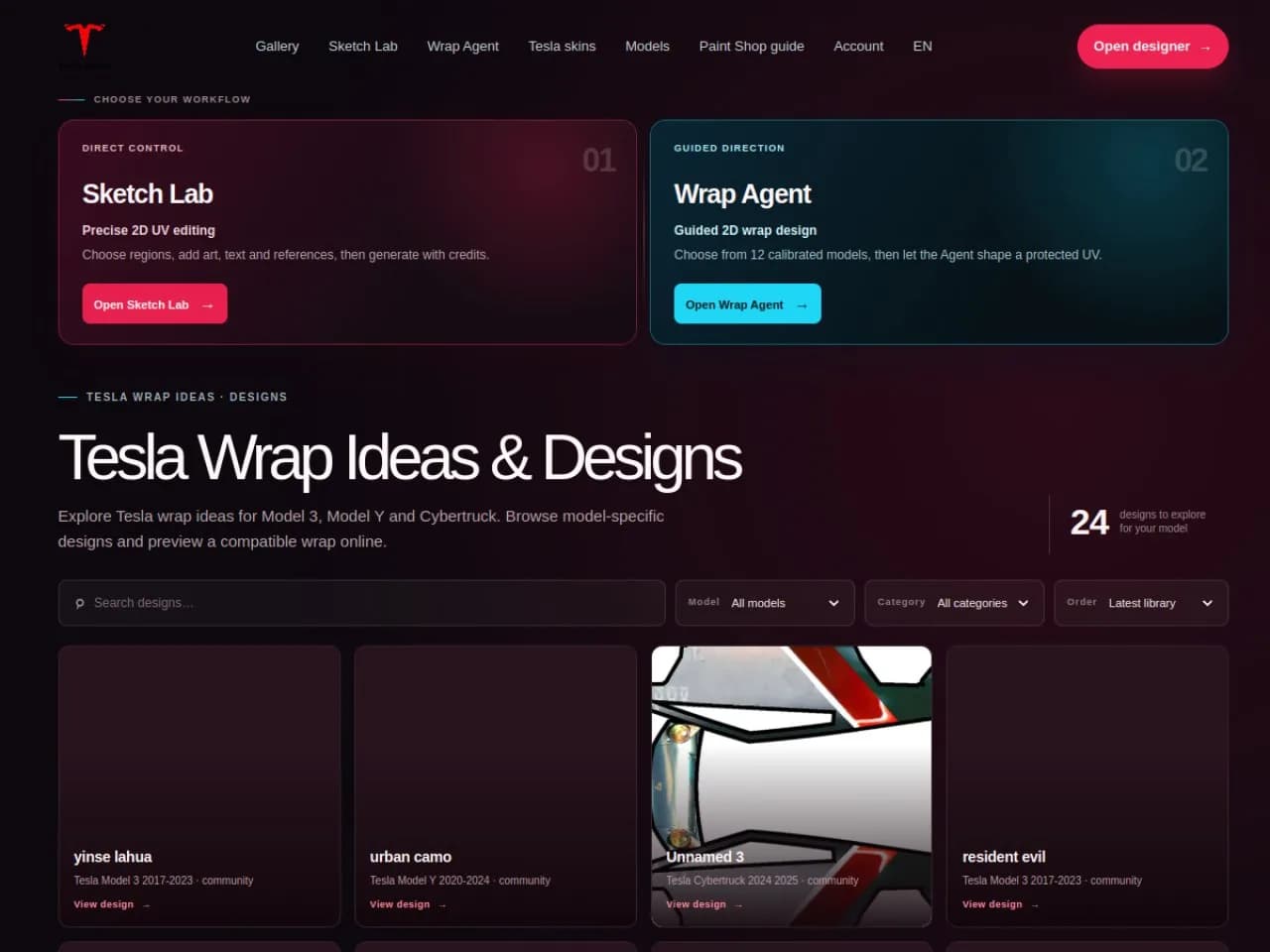Tesla Wrap Gallery