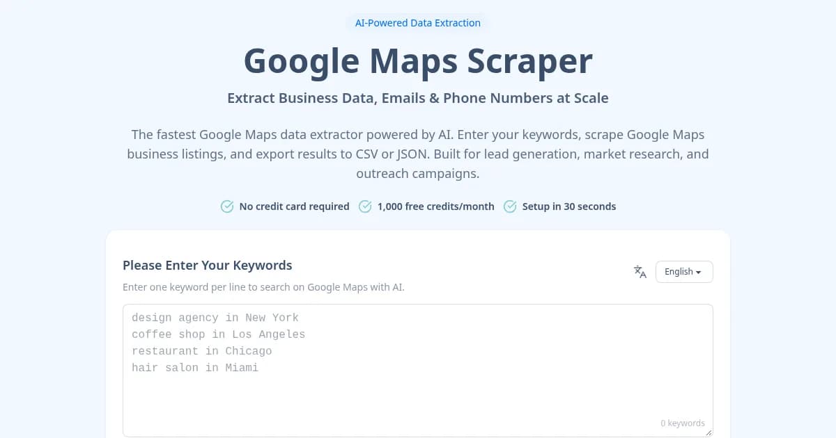 GMapsScraper.AI Screenshot