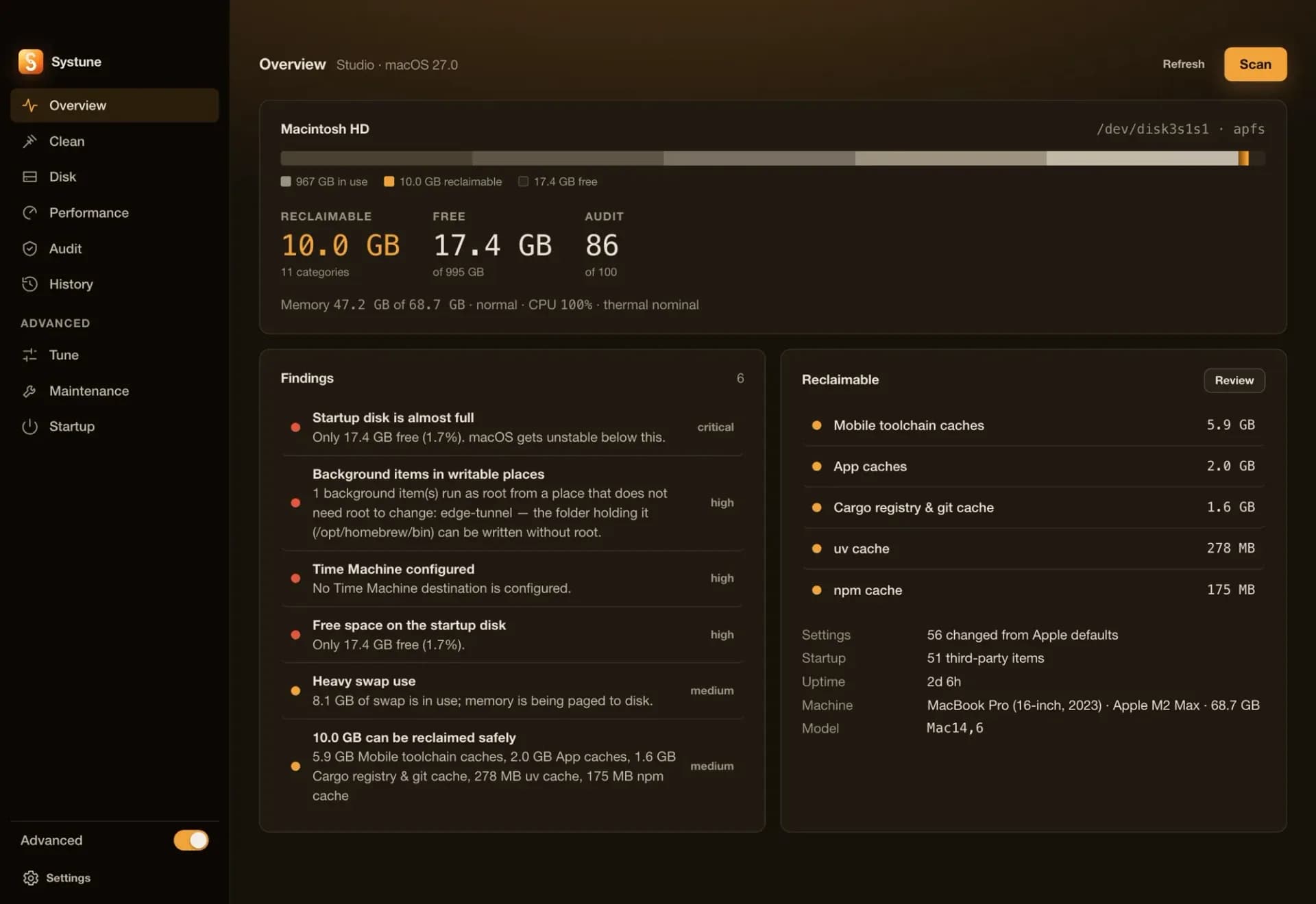 Systune Screenshot