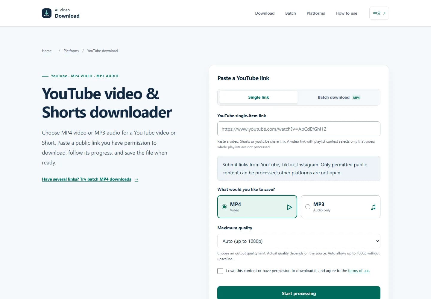 AI Video Download