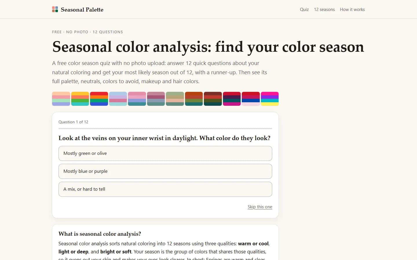 Seasonal Palette