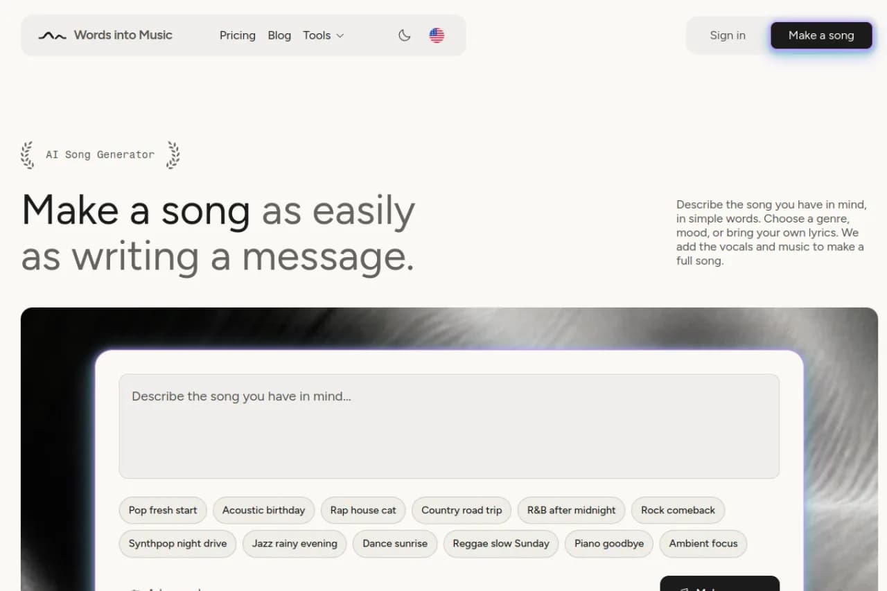 Words into Music Screenshot