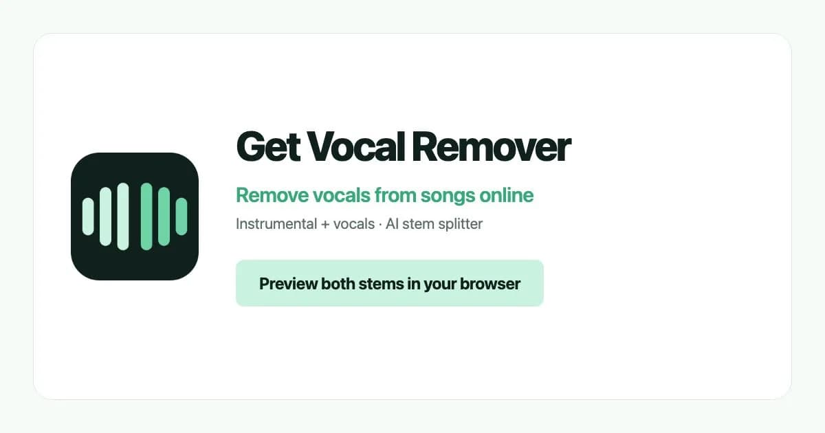 Get Vocal Remover