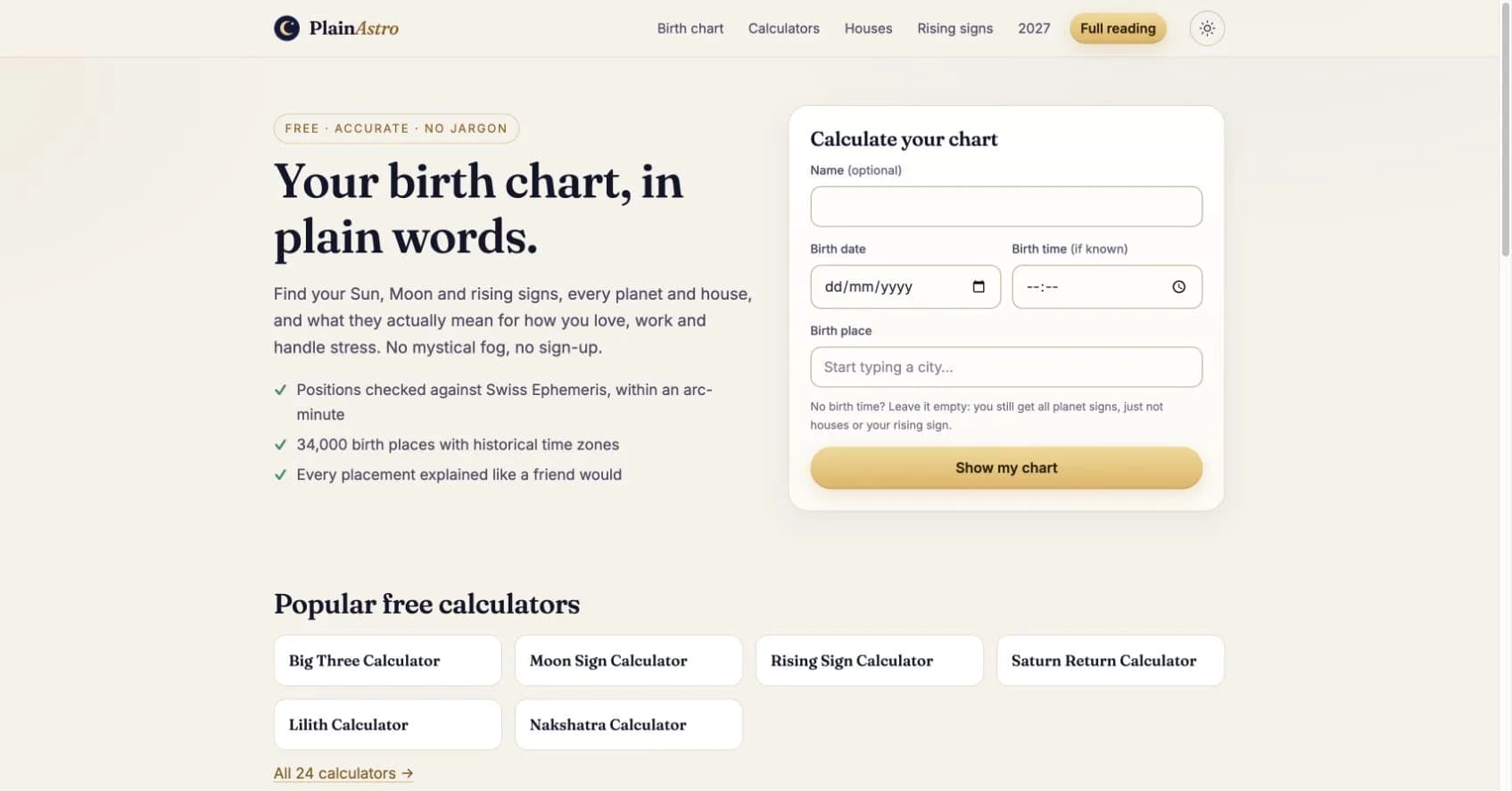 PlainAstro Screenshot