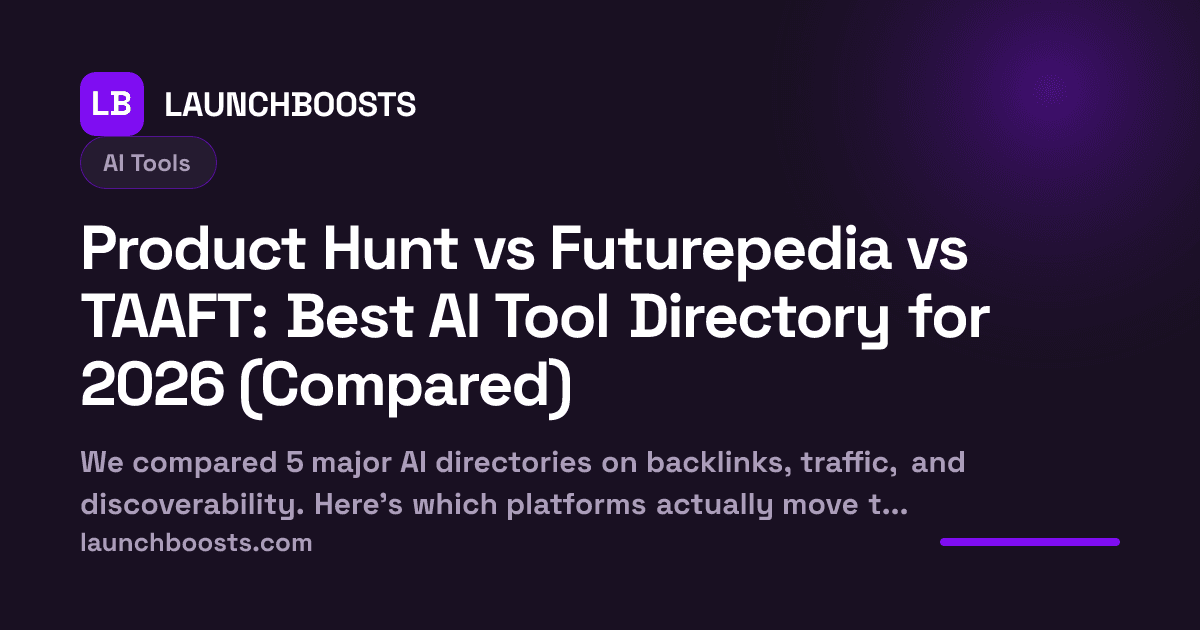Product Hunt vs Futurepedia vs TAAFT: Best AI Tool Directory for 2026 (Compared) — LaunchBoosts