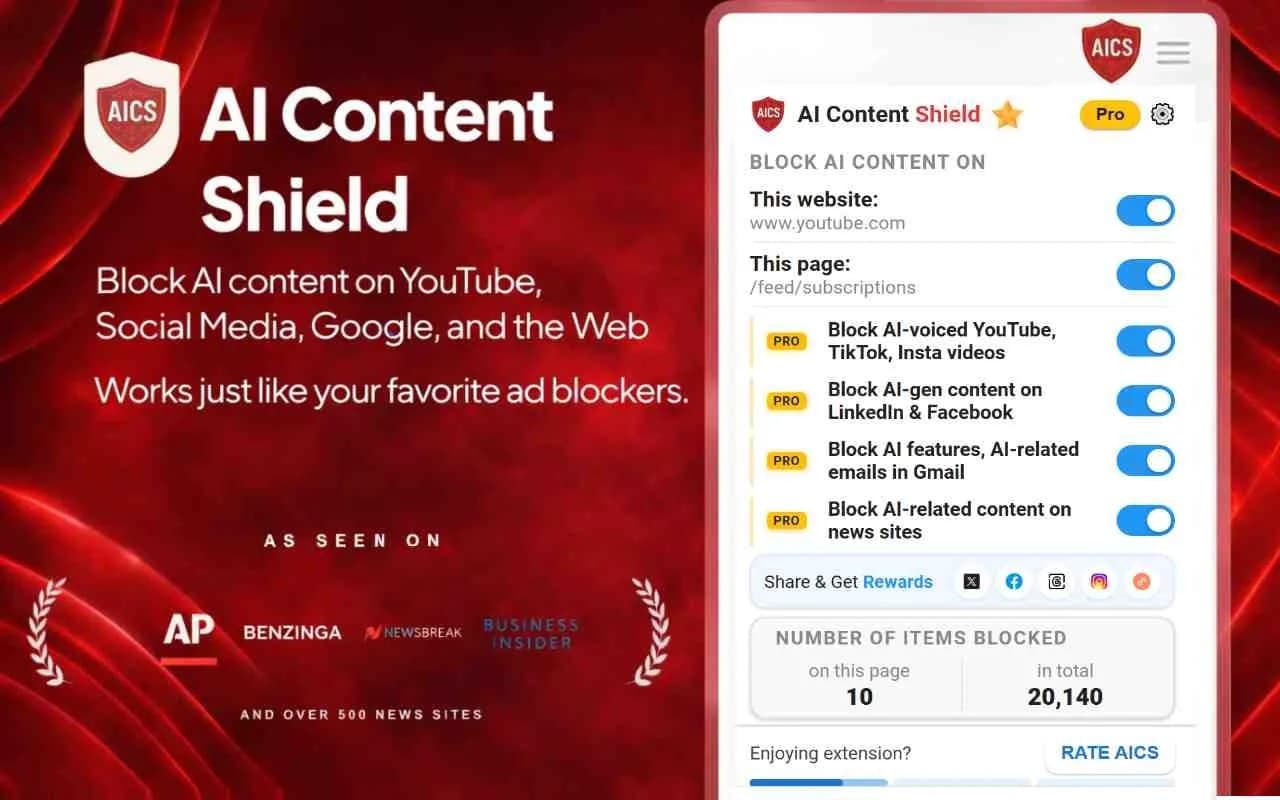 AI Content Shield Screenshot