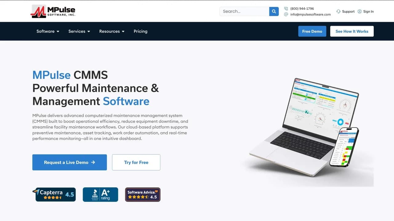 MPulse CMMS Software Screenshot
