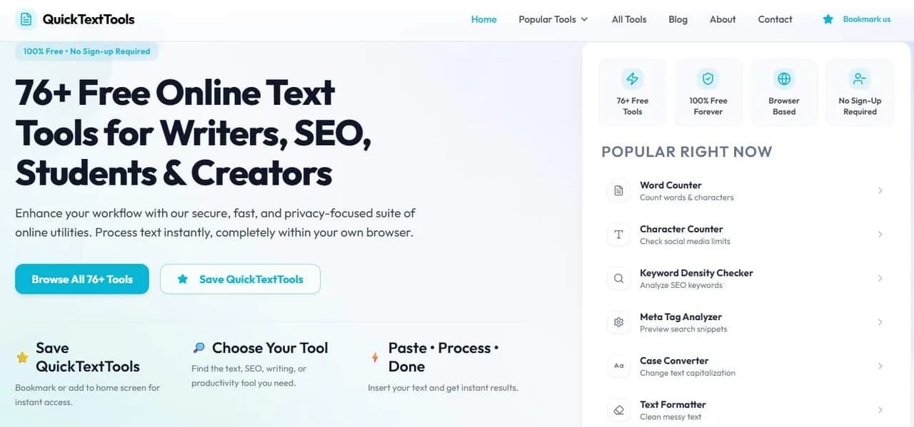 QuickTextTools Screenshot