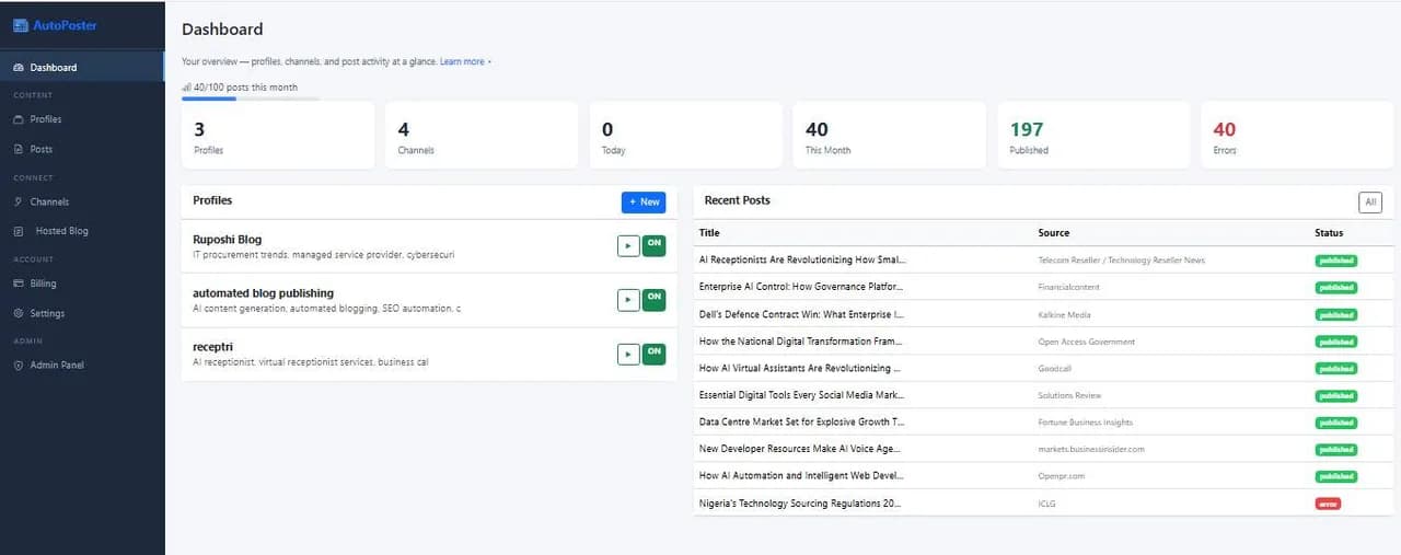 AIBlogMax Screenshot