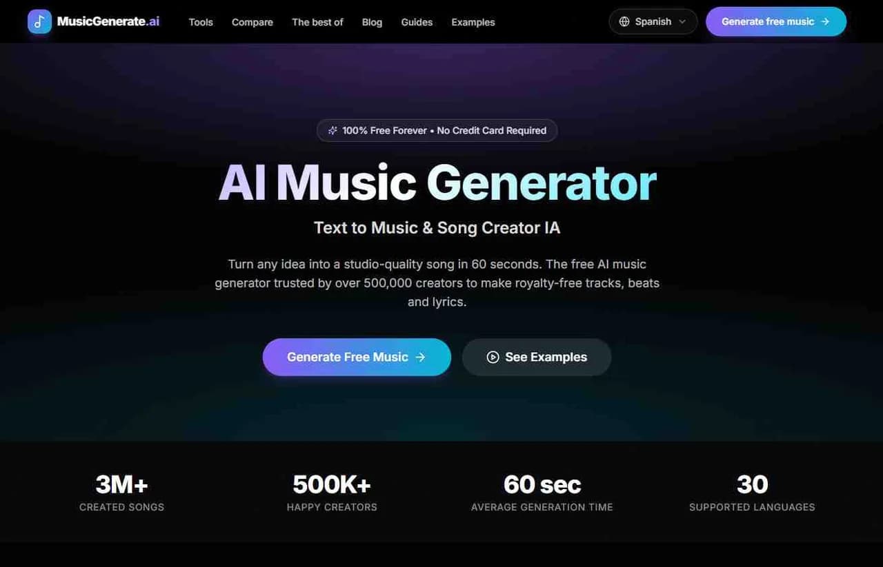AI Music Generator Screenshot
