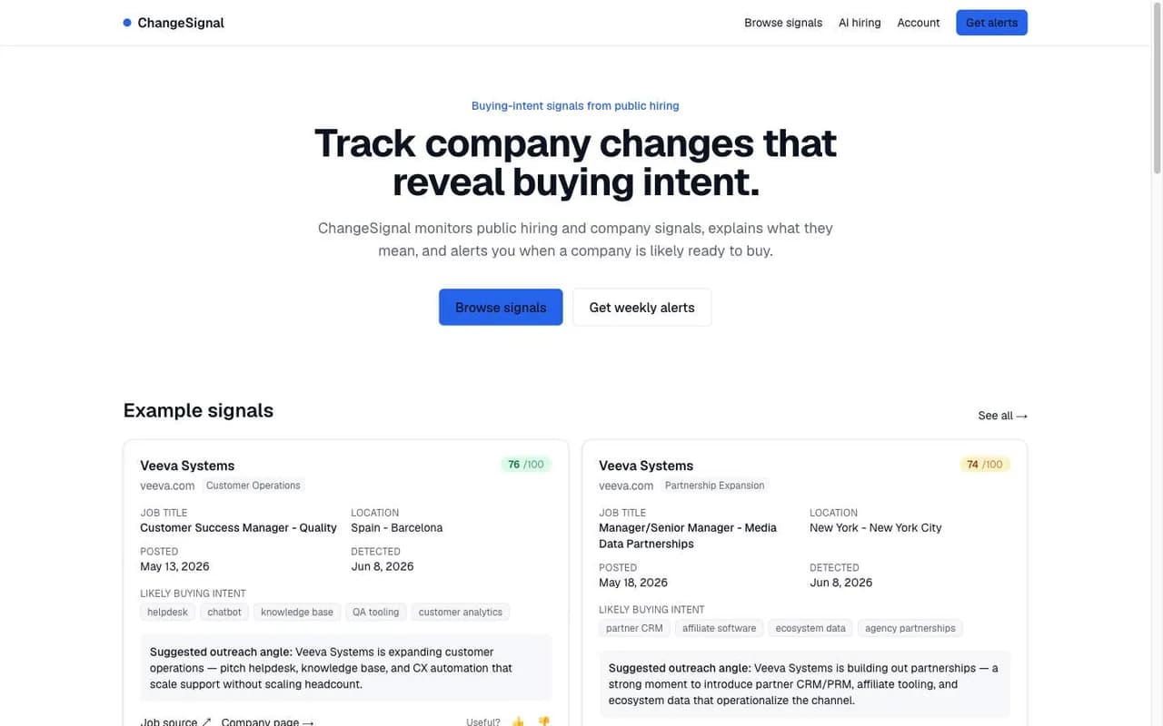 ChangeSignal Screenshot