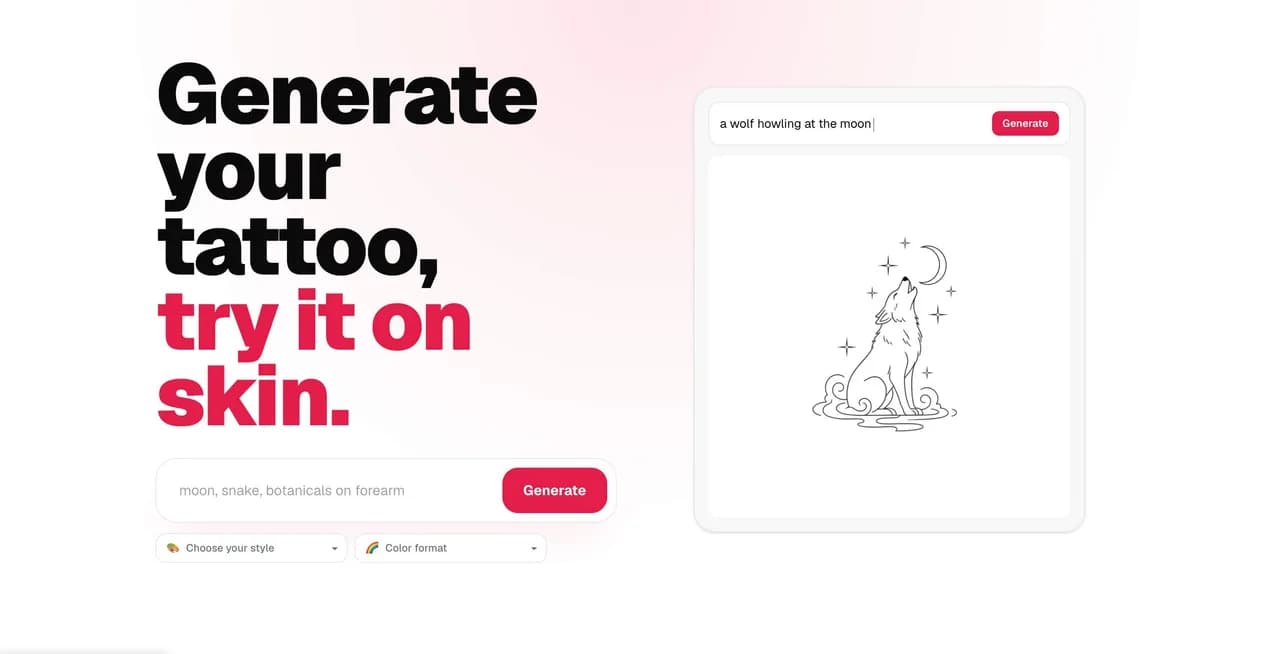 CustomTattoo AI Screenshot