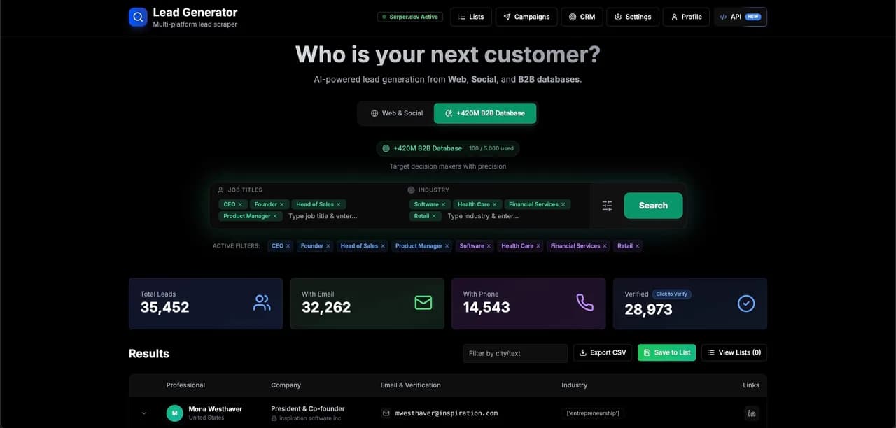 Getlead Screenshot