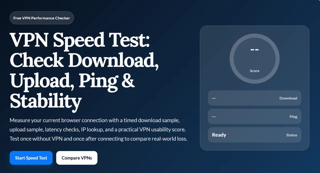 VPN Speed Test Checker