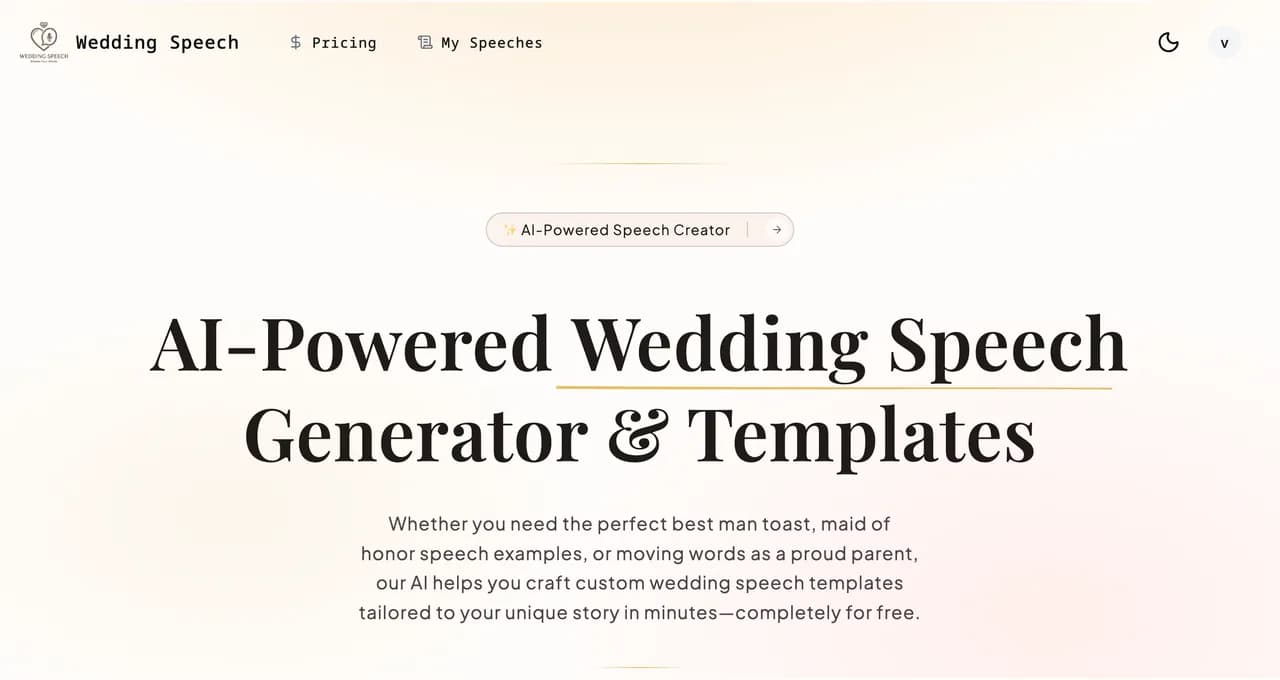 WeddingSpeech Screenshot