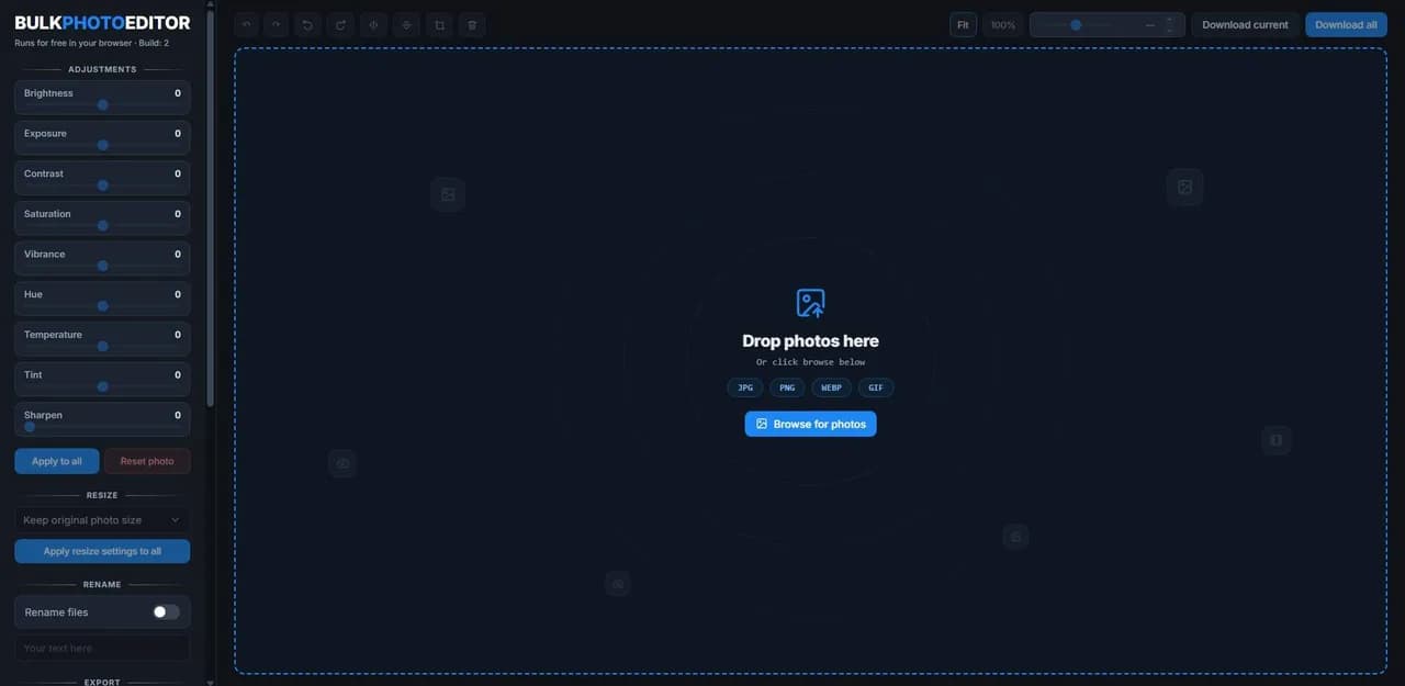 Bulk Photo Editor