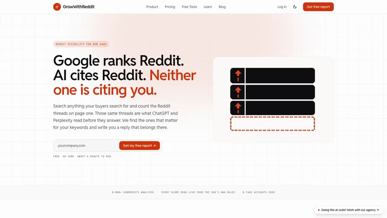 GrowWithReddit Screenshot