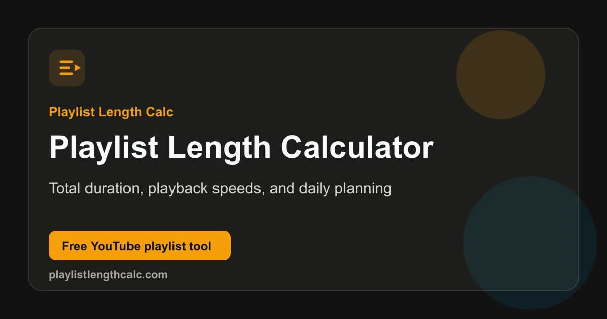 playlistlengthcalc Screenshot