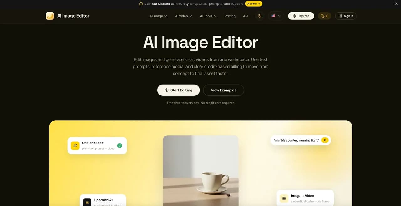 AI Image Editor Screenshot