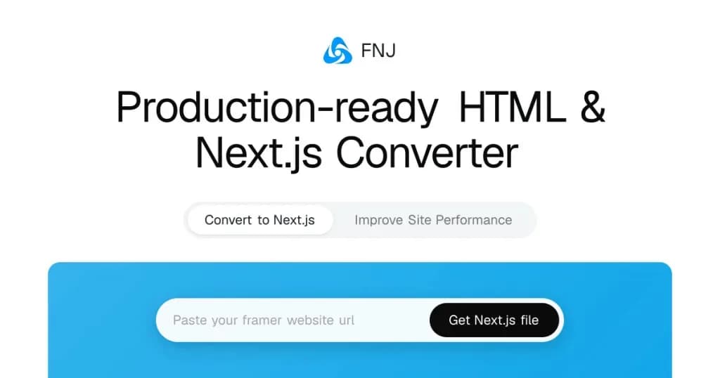 Framer to Next.js Converter Screenshot