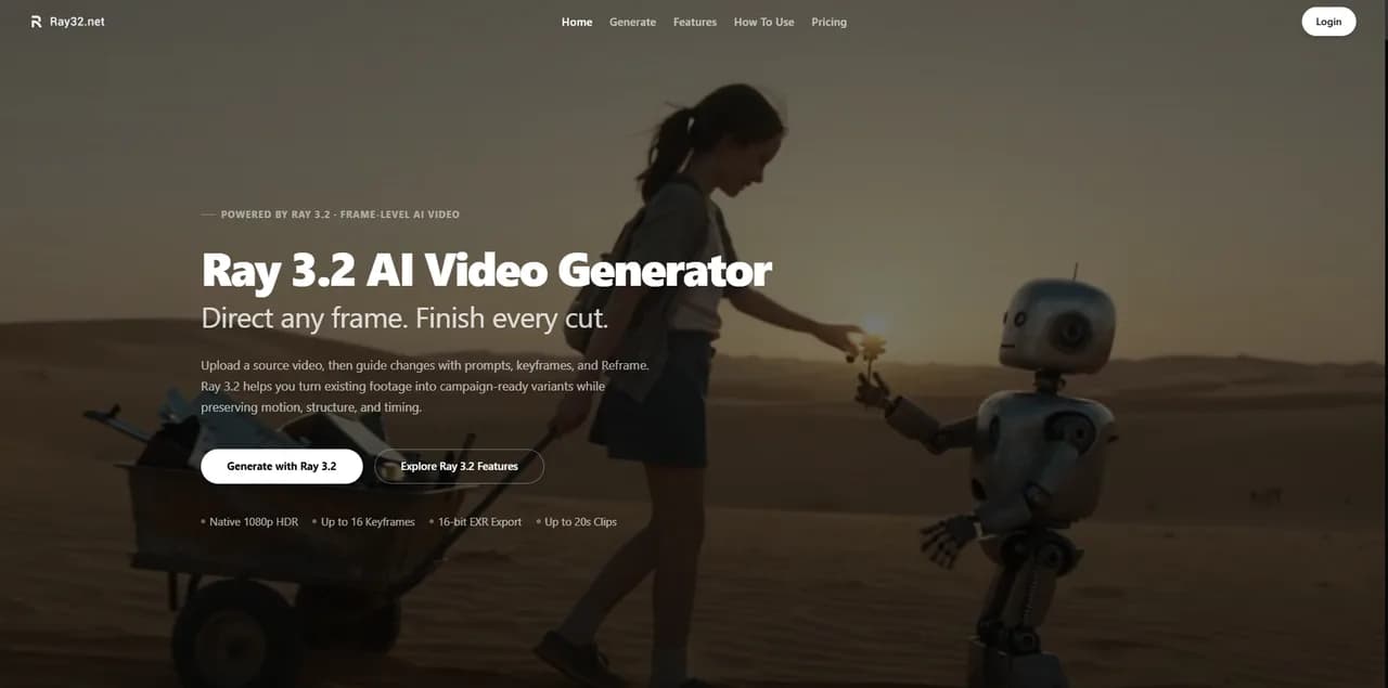 Ray 3.2 AI Screenshot