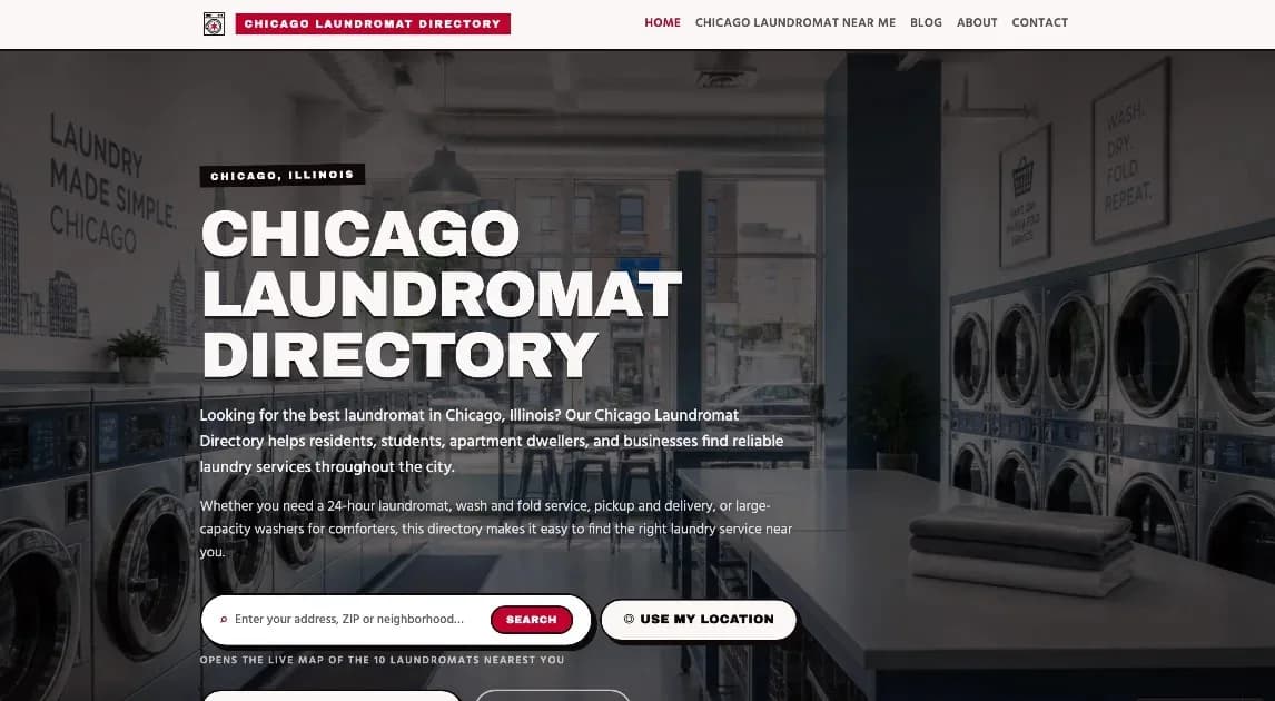 Chicago Laundromats Near Me Screenshot