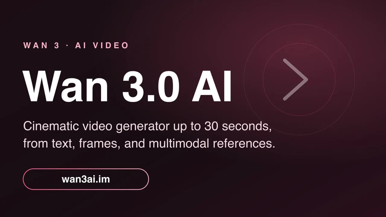 Wan 3.0 AI Video Generator Screenshot